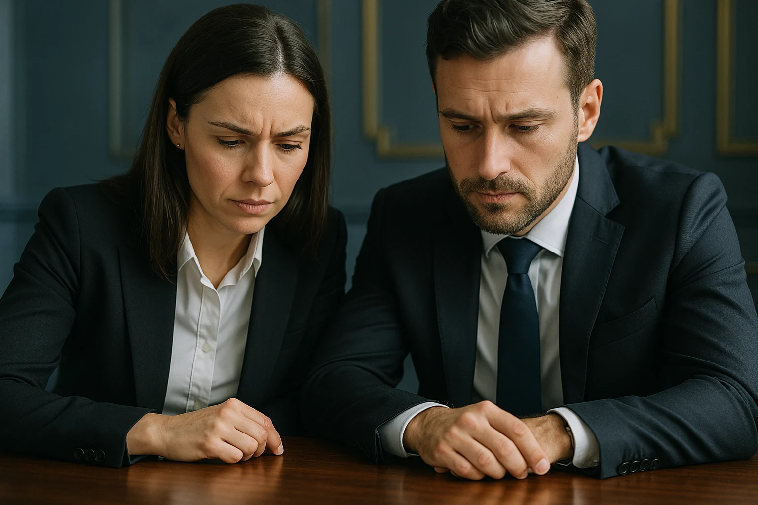 Formation contrats commerciaux — client et commercial relisant un document