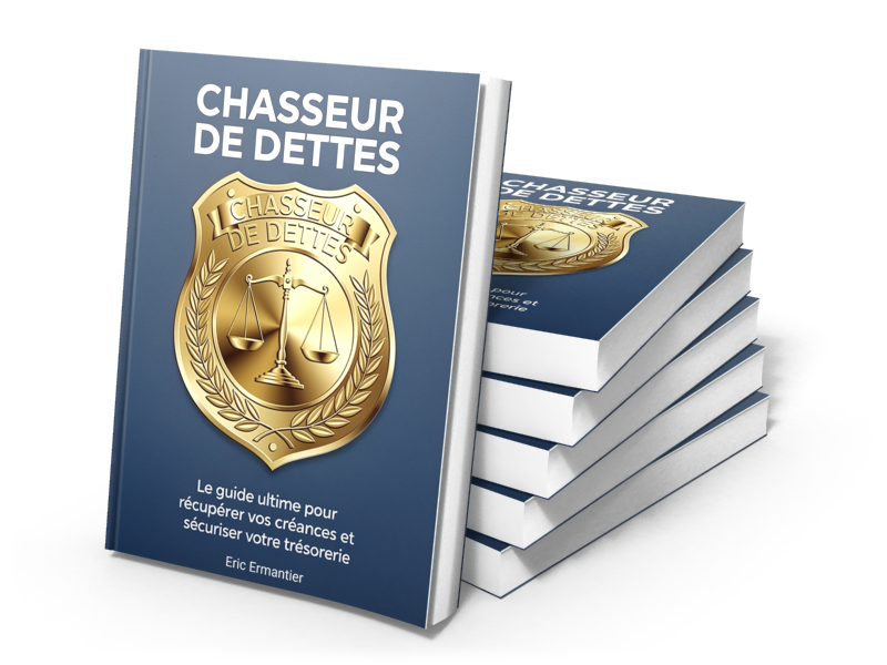 Mockup 3D du livre — le guide ultime pour récupérer vos créances et sécuriser votre trésorerie